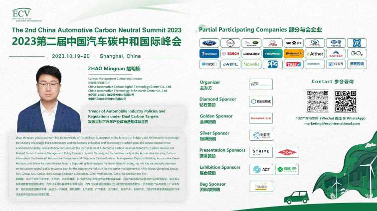 2023第二届中国汽车碳中和峰会演讲嘉宾预告：中汽中心,中环网