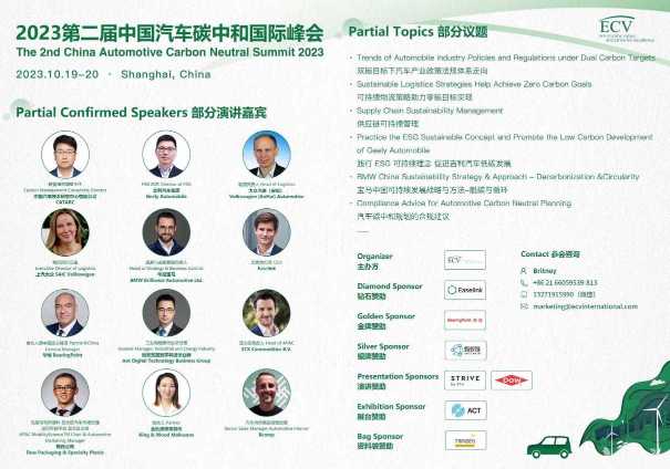 蔚来、大众、博世等将出席2023第二届中国汽车碳中和国际峰会,中环网